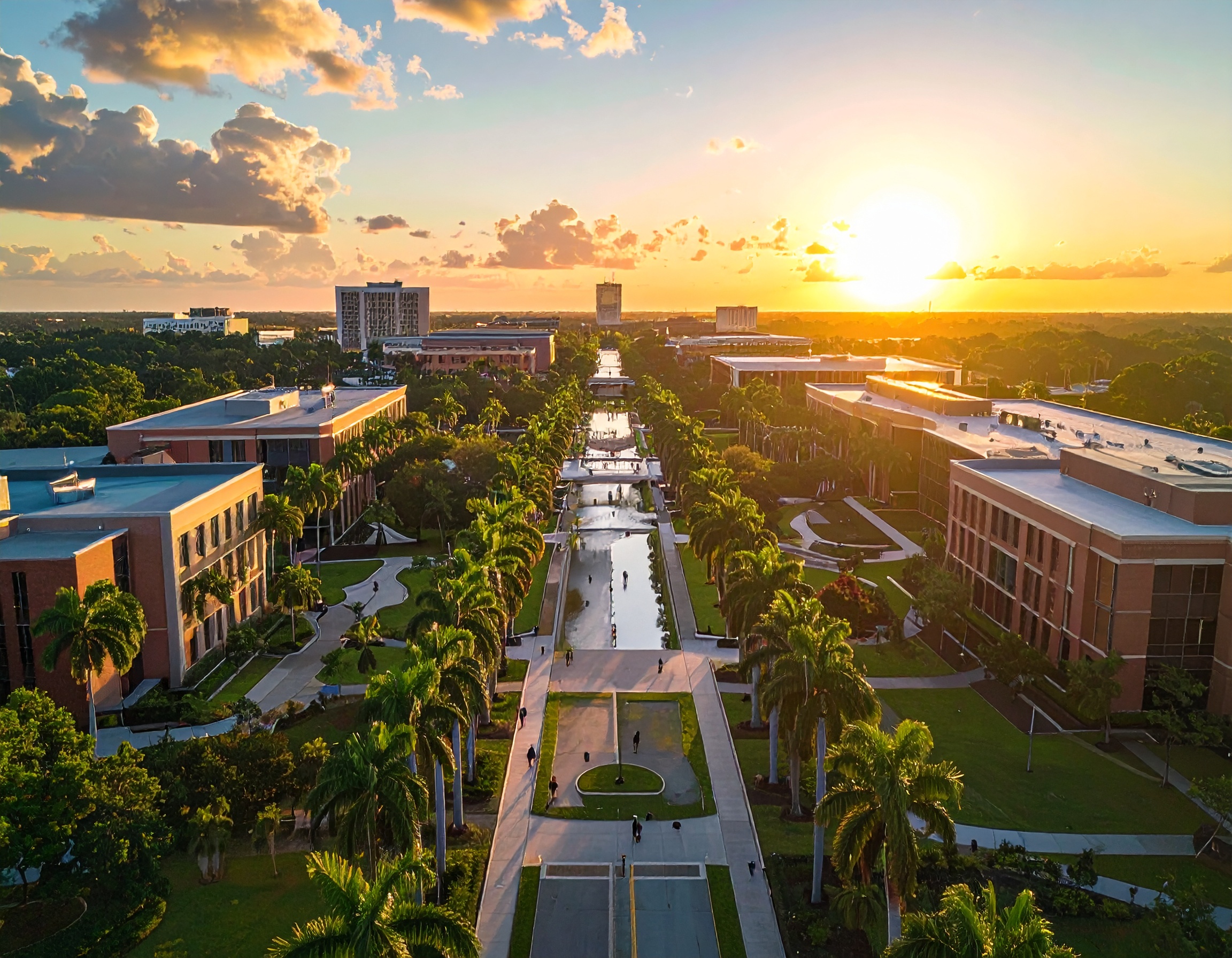 Campus sunset